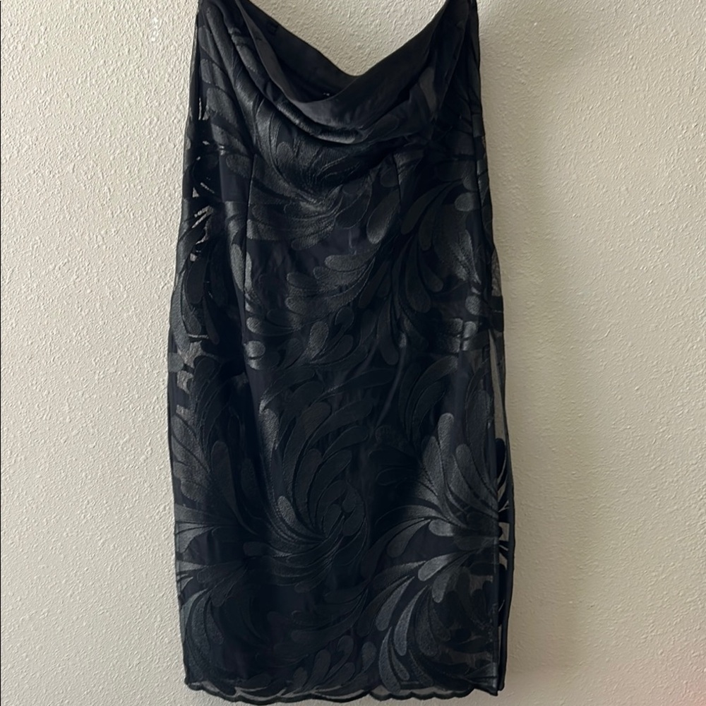 Bebe embroidered mesh tunic